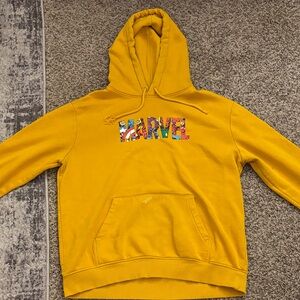 H&M Mustard Marvel Graphic Hoodie